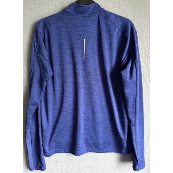 Nike Dri Fit Sweatshirt Women Medium Blue 1/4 Zip Long Sleeve High Neck Running - Picture 2 of 16